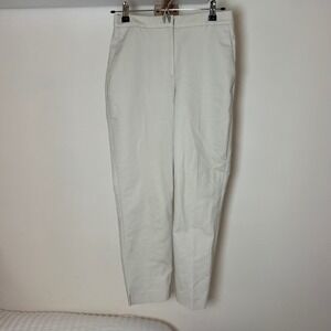 HM‎ Womens High Waisted Ankle Dress Pants Beige Slim Tapered Size 4 05688089